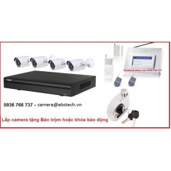 Lắp đặt camera Dahua tặng Bộ báo trộm, khóa báo động